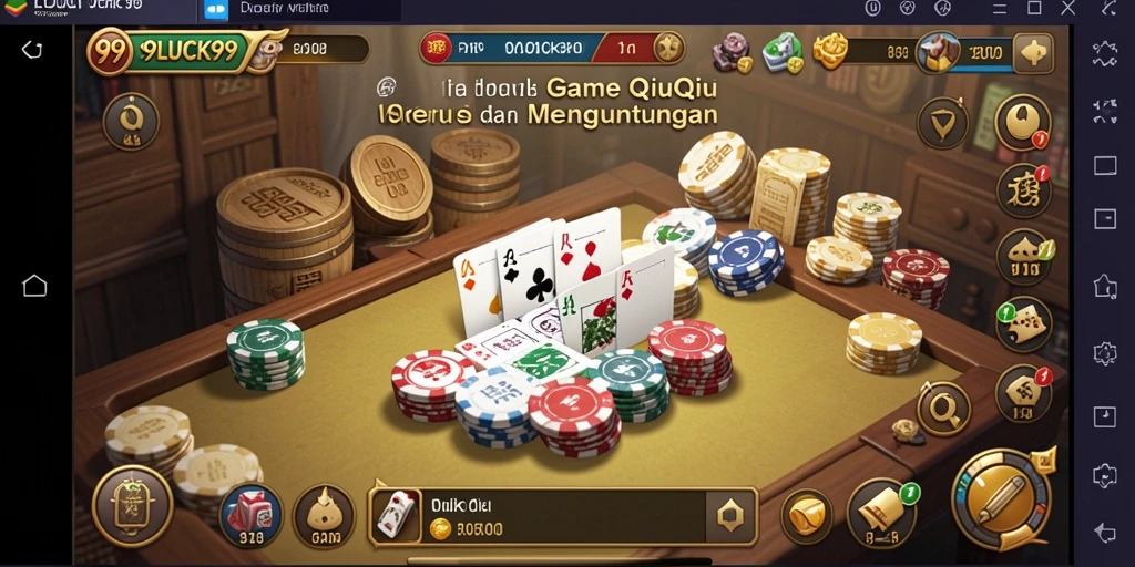 Tampilan menarik dari gameplay QiuQiu di 99LUCK99.