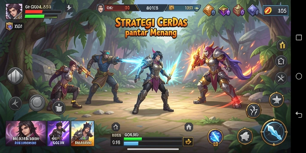 Tangkapan layar gameplay GOAL55 dengan strategi yang mendebarkan.