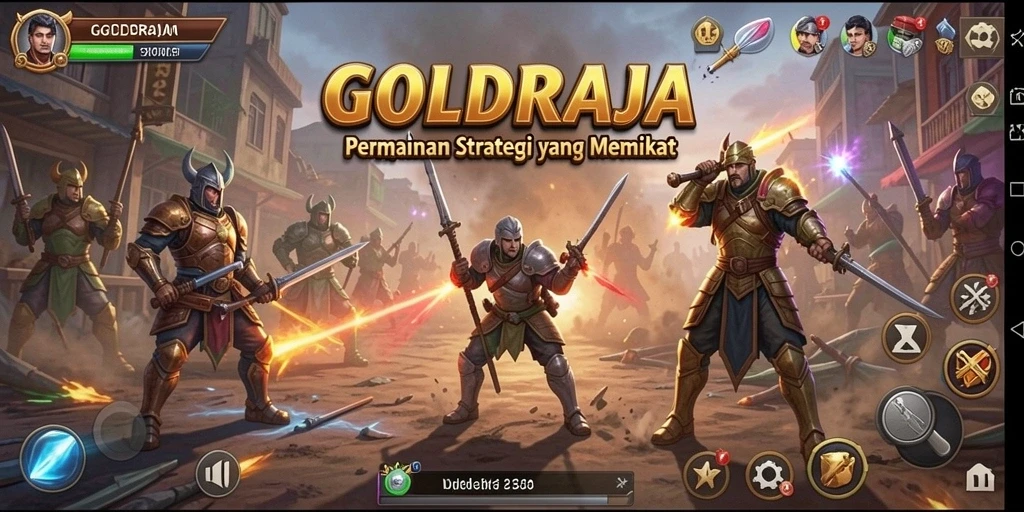 GOLDRAJA - Tangkapan layar gameplay strategis yang mendebarkan.