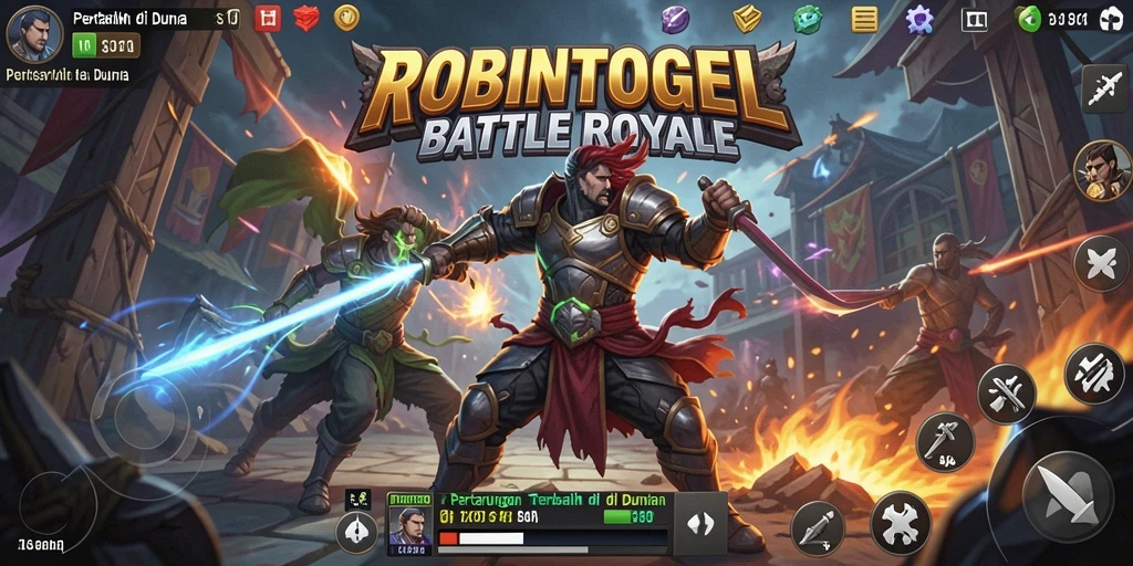 Tangkapan layar yang menunjukkan aksi seru dalam <strong>ROBINTOGEL</strong> Battle Royale.